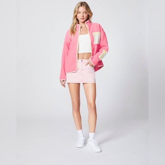 Florence by Mills Pink Fleece Jacket with Cream Accents cloud - Picture 2 of 7